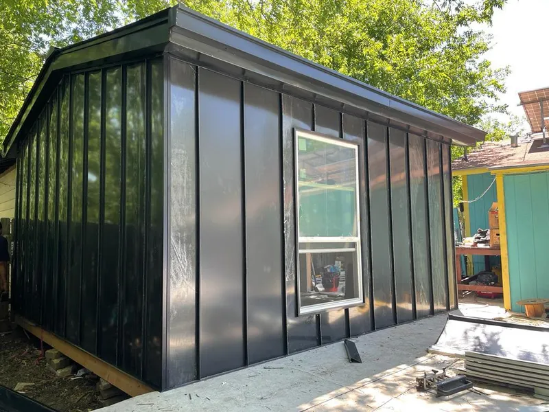 Black standing seam metal wall panels for Metal Roof Installation in Hartselle